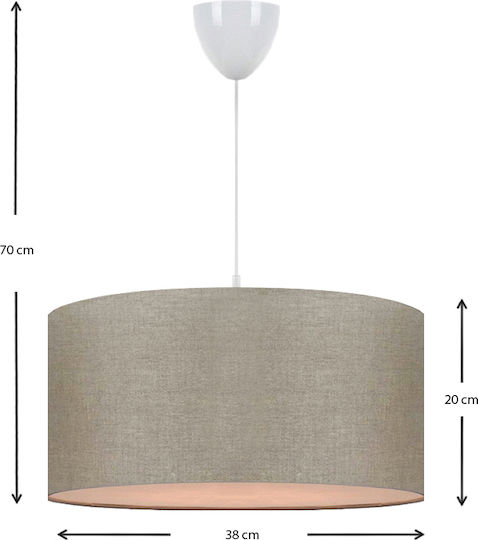 Megapap Wilson Pendant Light Brown with Socket E27 38x20x70cm