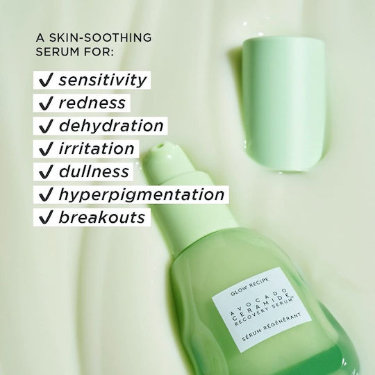 Glow Recipe Avocado Ceramide Recovery Moisturizing Face Serum for Brightening and Nourishing 30ml