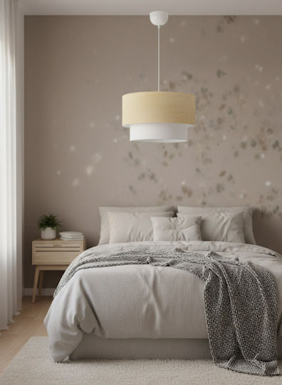 Pakketo PWL-1087 Pendant Light Beige with Socket E27 30x30x70cm