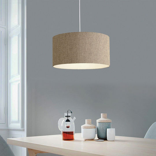 GloboStar Lofty Pendant Light Beige with Socket E27 38x38x70cm
