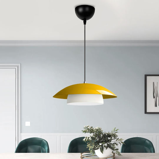 Megapap Eliora Κρεμαστό Φωτιστικό Κίτρινο με Ντουί E27 36x36x100εκ.