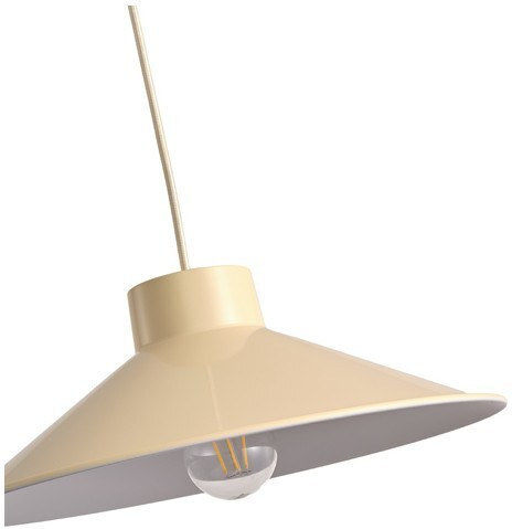Eurolamp Neli Висящо Таванно Осветително Тяло Бежова Камбанка с Цокъл E27 36x115x115см