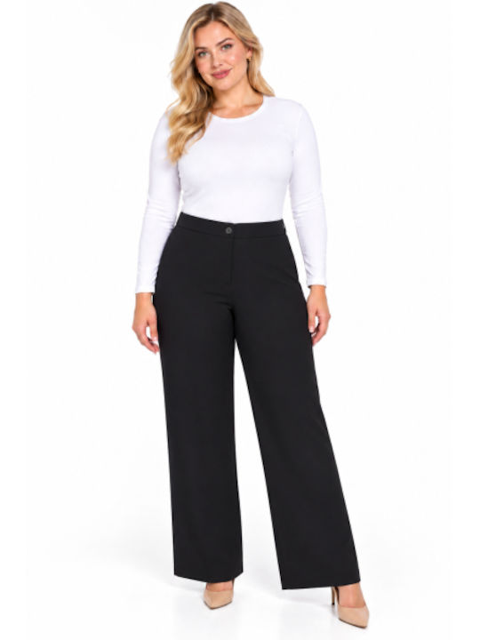 Women's Pantaloons with Rubber Band in Regular Fit Black WH-41530-27TR-BLACK