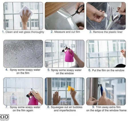 Self-adhesive Protective Film Glass Window Uv Solar Protection Privacy Acrylic Pvc 60 X 200 Cm 0.5 Mm Thickness Black Original Deals