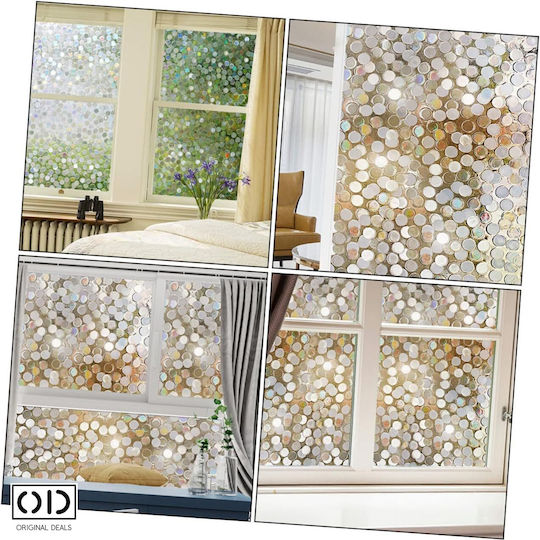 Matte Opaque Self-adhesive Film Glass Window Sun Protection Privacy Polka Dot Pattern 60 X 200 Cm Thickness 0.5 Mm Original Deals