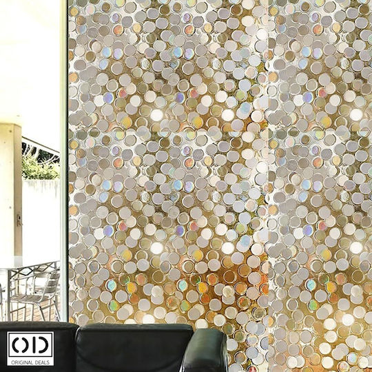 Matte Opaque Self-adhesive Film Glass Window Sun Protection Privacy Polka Dot Pattern 60 X 200 Cm Thickness 0.5 Mm Original Deals