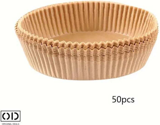 Hârtie de copt antiaderentă rotundă pentru Air Fryer 50x50 cm 50 buc