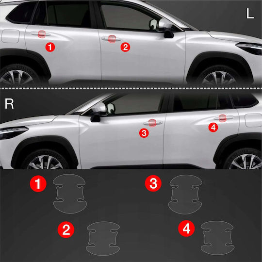 Grizzglass Protective Film Under The Handles Grizzglass Bodyshield Toyota Corolla Cross 2022-2025 4w1