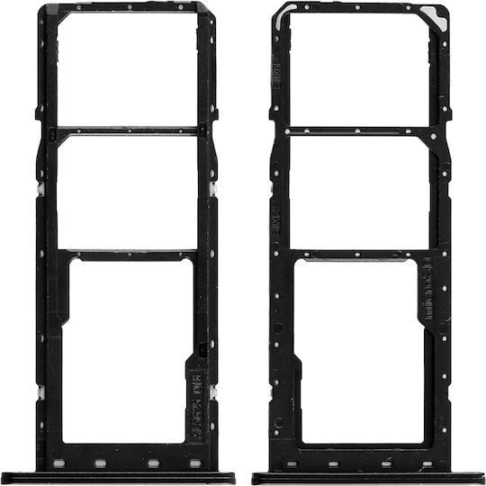 Samsung Dual Sim Card + Memory Holder Μαύρο για Galaxy A03s