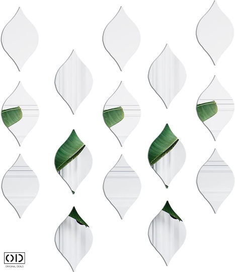 Wandspiegel mit Silber Glas Rahmen 15x8cm