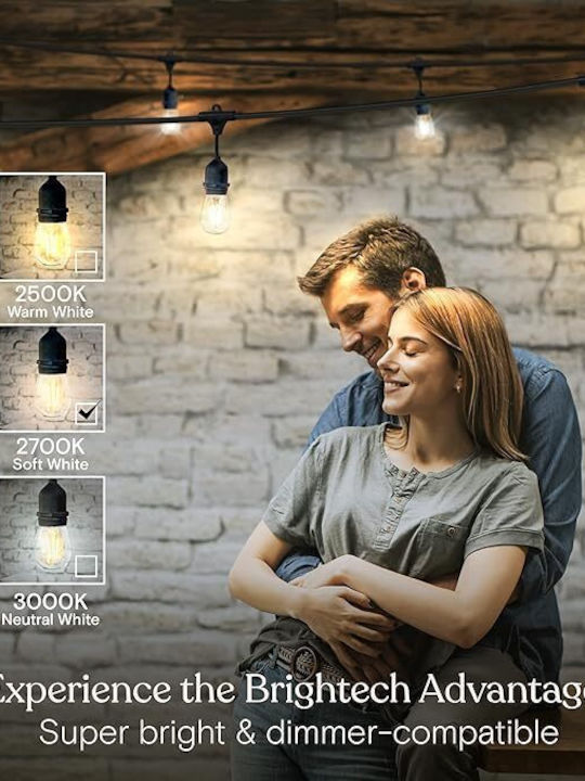 Lightplanet Στεγανή Γιρλάντα Φωτισμού LED IP65 10m