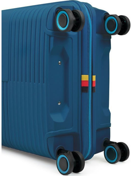 Bg Berlin Linea Cabin Hard Blue Suitcase with 4 Wheels Height 55cm