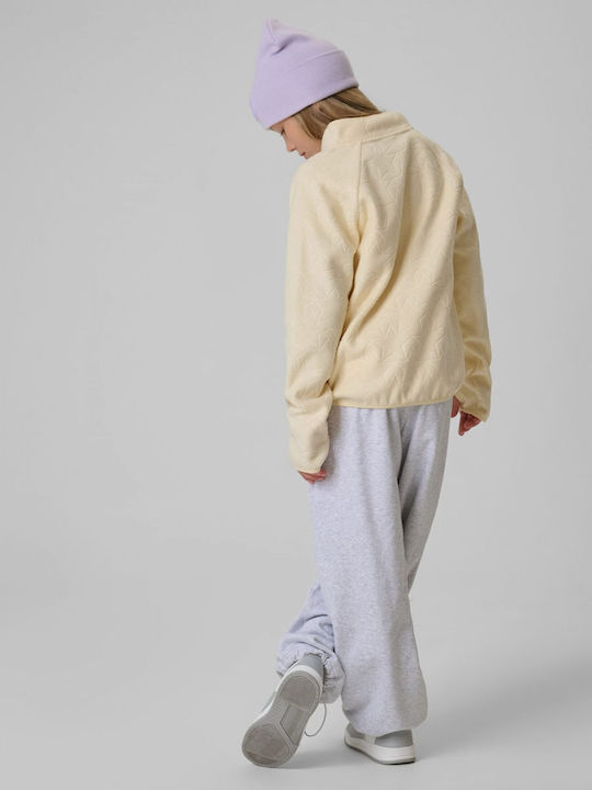 Kinder-Strickjacke Vlies Beige