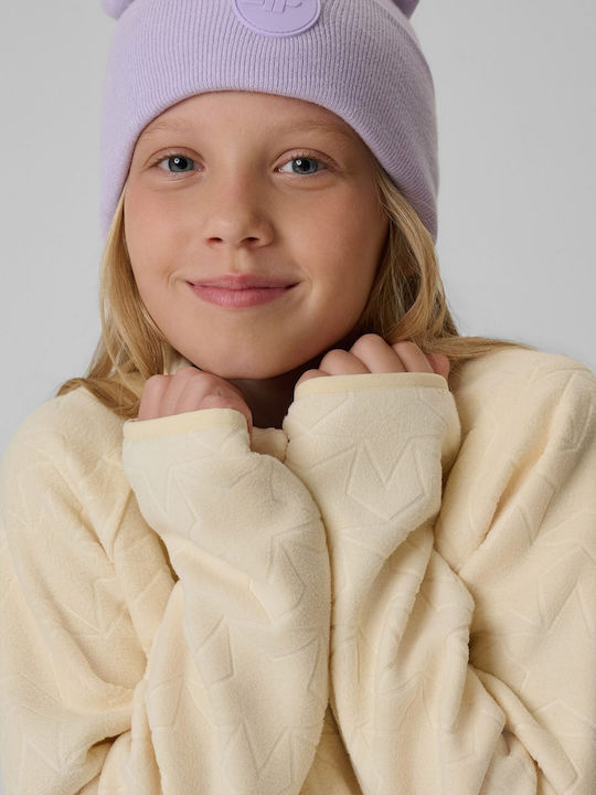 Kinder-Strickjacke Vlies Beige