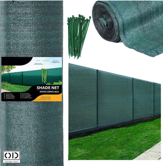 Plasă De Umbră Verde Cu Acoperire PVC 1.5x10m 65gr/m²