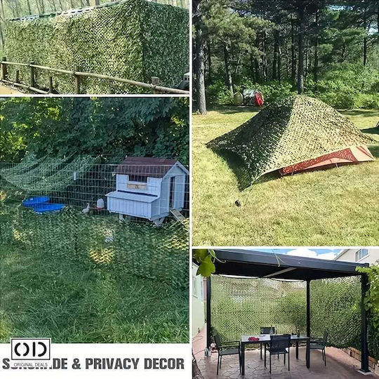 Plasă De Camuflaj Verde Cu Acoperire PVC 2x9m