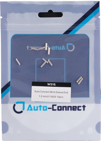 Auto-Connect Accesorii Sistem Audio Auto Manșon de sârmă capăt 1,5mm²/16GA, pungă cu 10 bucăți