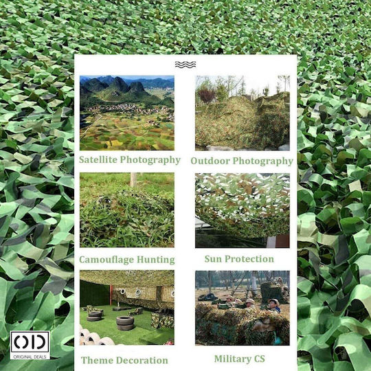 Plasă De Camuflaj Verde Cu Acoperire PVC 2x6m