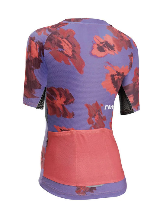 Northwave Tricou De Ciclism Pentru Femei Cu Mâneci Scurte Violet