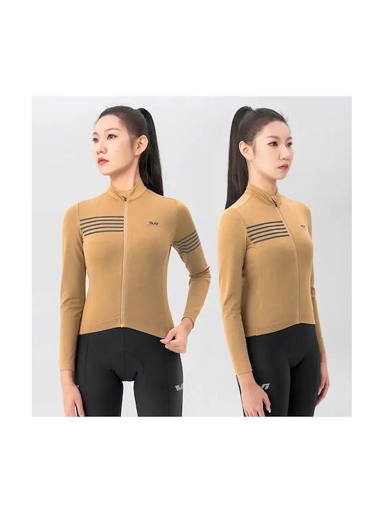 Rockbros Tricou De Ciclism Munte Pentru Femei Mânecă Lungă Galbenă