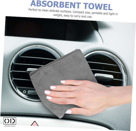 Set 5 Microfiber Cloths Car Home Cleaning Super Absorbent Leaves No Streaks Lint 60 X 30 Cm Original Deals