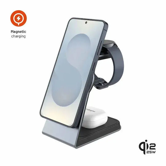 Fixed Încărcător Wireless (Qi Pad) 7.5W Livrarea Energiei Gri Spațial (MagPowerstation Alu)