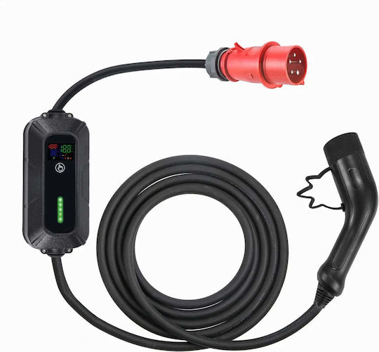 Platinet Tragbarer Dreiphasiger Ladegerät 22kW mit Integriertem Kabel 7m Typ 2