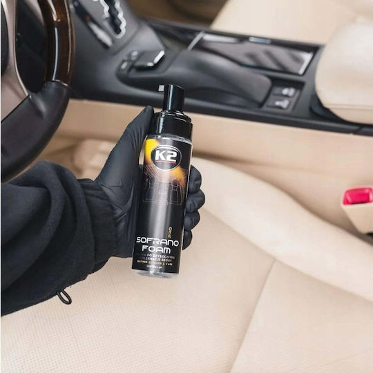 K2 Sofrano Foam Pro Spumă Curățare Pentru Părți Din Piele Autoturisme 200ml