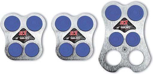 Simoni Racing K1 Pedalsatz Universal Aluminium Silber 3Stück
