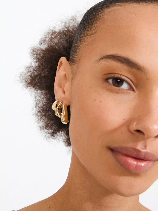 Pilgrim Presence Earrings Gold Plated Brass