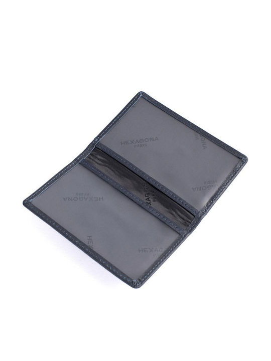 Кожен Мъжки Портфейл За Карти С RFID Син