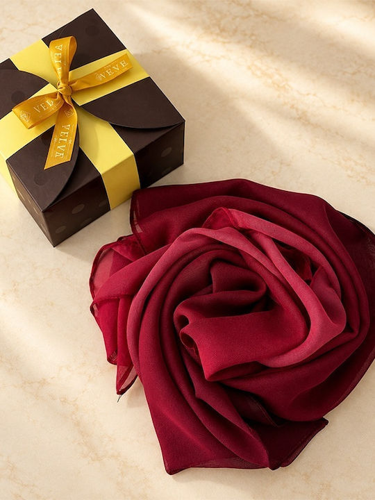 Velve Şal Pentru Femei Burgundy
