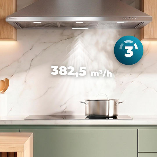 Cecotec Bolero Flux PM 904000 Abzugshaube Schornstein 90cm Inox