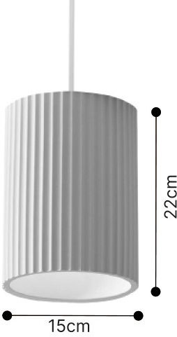 Inlight Grey Ceiling Light with E27 Socket 22x22x15cm 4062