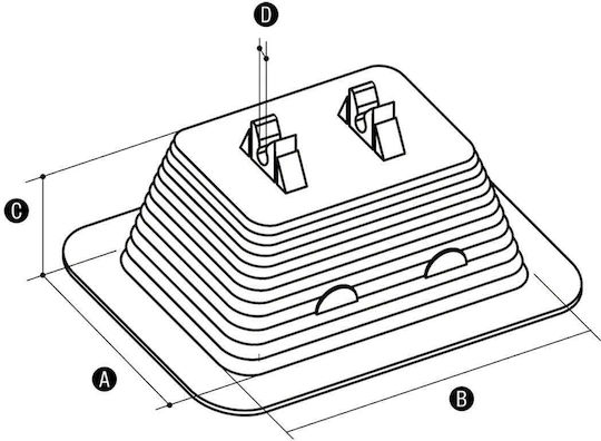Rectangular Plastic Concrete Holder