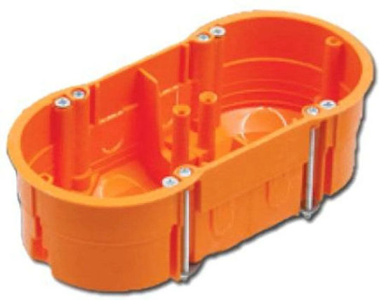 PAWBOL Elektrisches Gehäuse für Außenmontage für Gipskarton IP30 in Orange Farbe