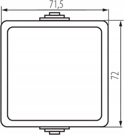 Kanlux Waterproof Wall Switch One-Way White