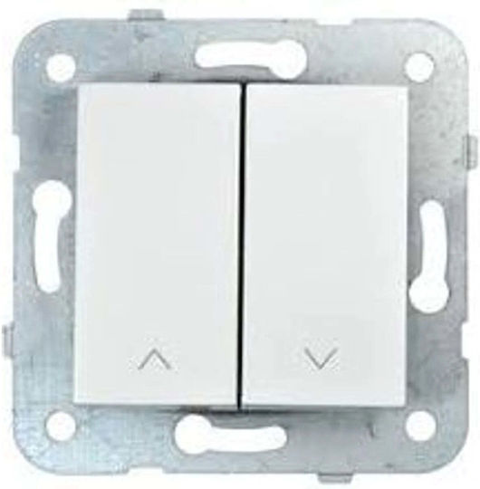 Viko Recessed Wall Switch Rolling Shutters Double Without Frame White