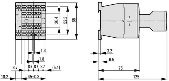 Eaton Comutator tripolar de șină 24V 12A