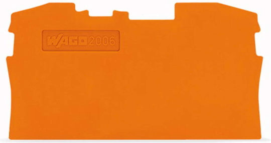 Wago Τερματική Ενδιάμεση Πλάκα 6mm² Πορτοκαλί 2006-1292