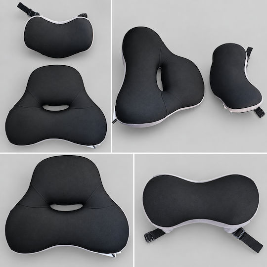 Ιατρικό Μαξιλάρι Αυχένα Memory Foam Μαύρο