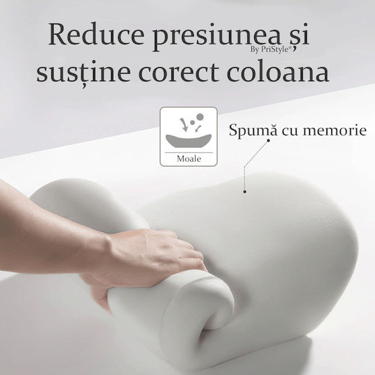 Ιατρικό Μαξιλάρι Αυχένα Memory Foam Γκρι