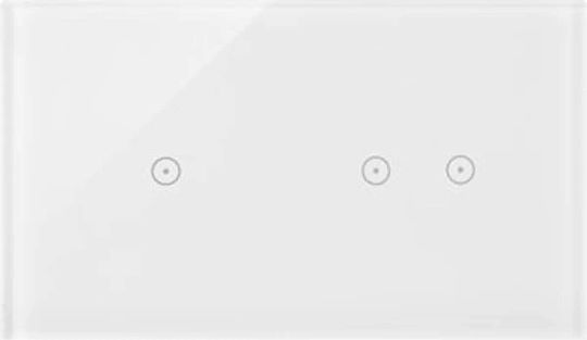 Kontakt-Simon Simon Recessed Electrical Wall Switch Touch Button with White Frame