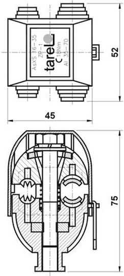 Zp1 Insulation Piercing Terminal Al 35-70mm2/asxs 16-35mm2 071