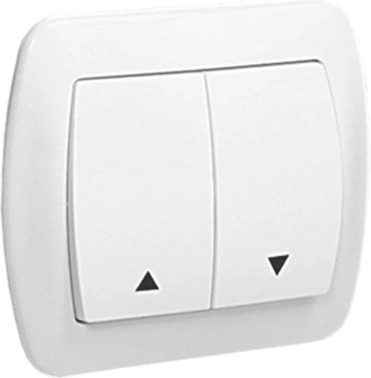 Kontakt-Simon Recessed Wall Switch for Rolling Shutters with Frame White