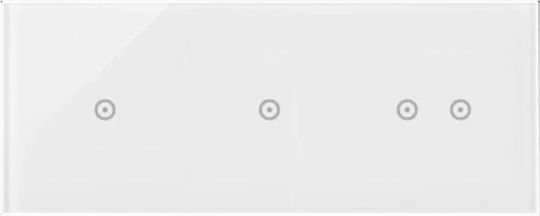 Kontakt-Simon Recessed Touch Wall Switch Triple with Frame White