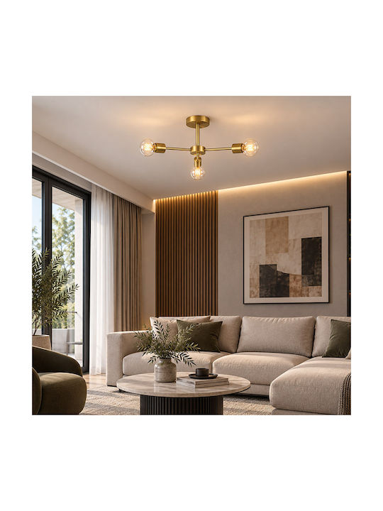 Elmark Roxi Deckenleuchte 64cm Gold mit Fassung E27