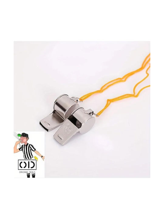Metal Whistle Ball Lanyard Refereeing Sports Football Handball Basketball Stainless Steel 1 Piece Original Deals