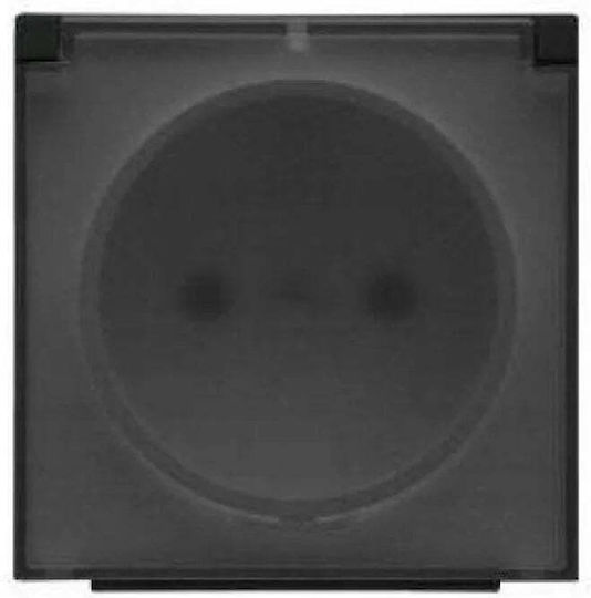 Simon 55 Single Socket Cover Natural Gas Transparent Black Matte Lock Tgz1buzp/149a