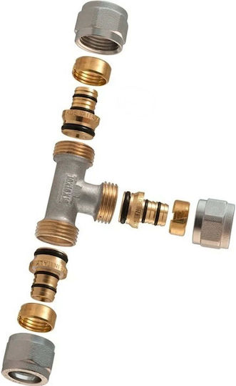 Tdm Brass Tee Demontabil Filetat 1445e 20x16x20